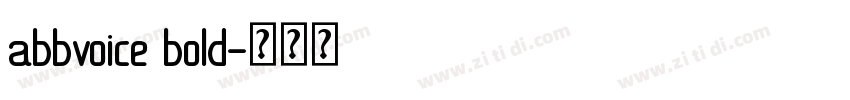 abbvoice bold字体转换